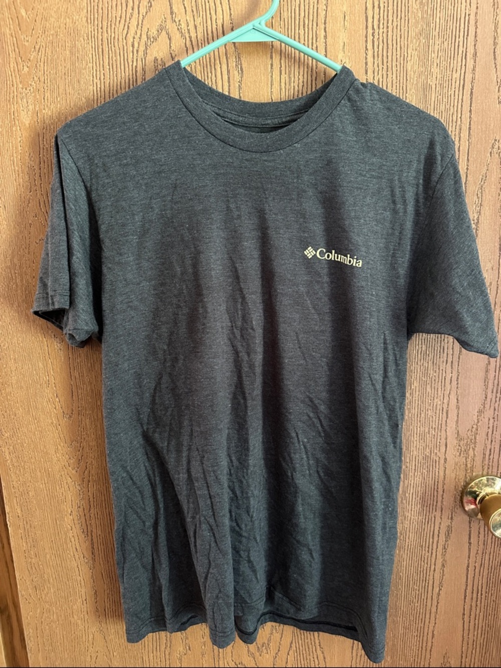 Columbia Dark Charcoal Heather Short Sleeve Logo Tee